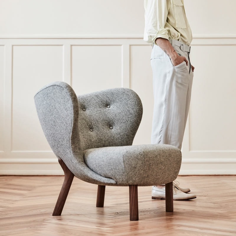 Fauteuil LITTLE PETRA VB1 Hallingdal Gris 130 AND TRADITION