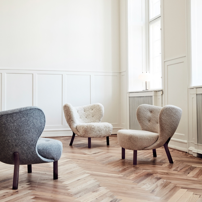 Fauteuil LITTLE PETRA VB1 Hallingdal Gris 130 AND TRADITION