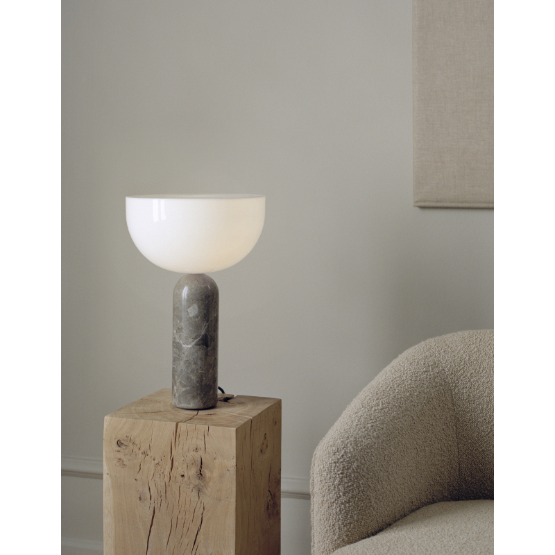 Lampe à poser KIZU Large Marbre Gris du Marais NEW WORKS
