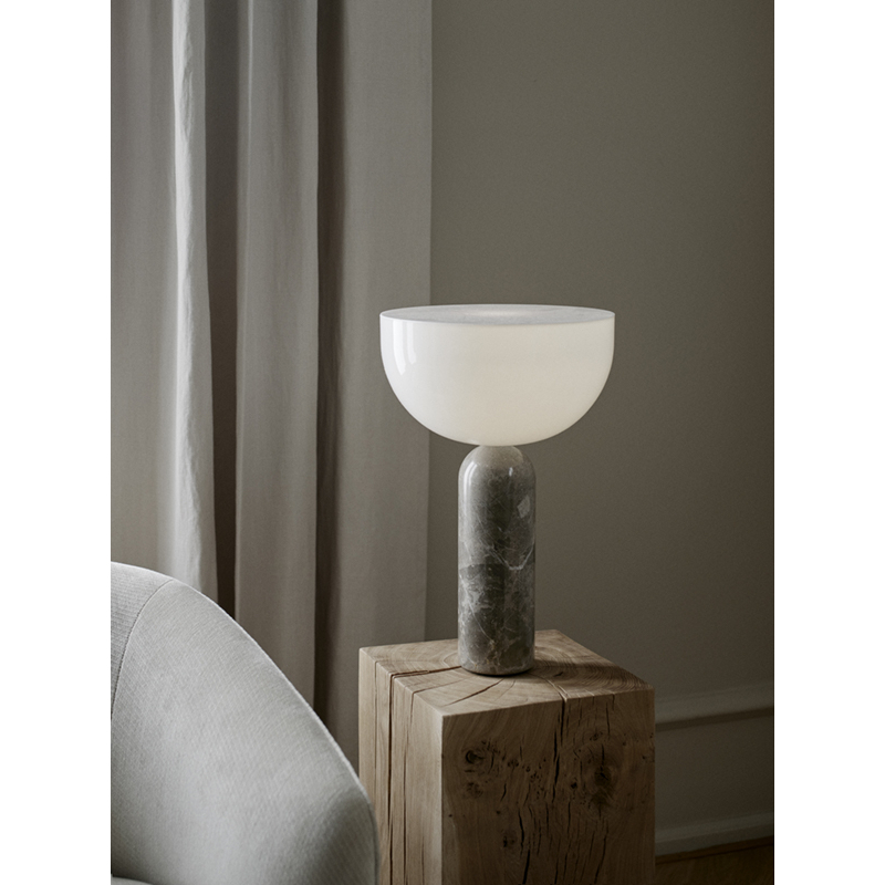 Lampe à poser KIZU Large Marbre Gris du Marais NEW WORKS