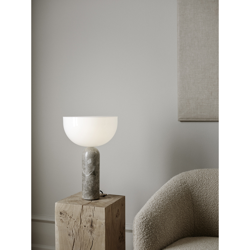 Lampe à poser KIZU Large Marbre Gris du Marais NEW WORKS