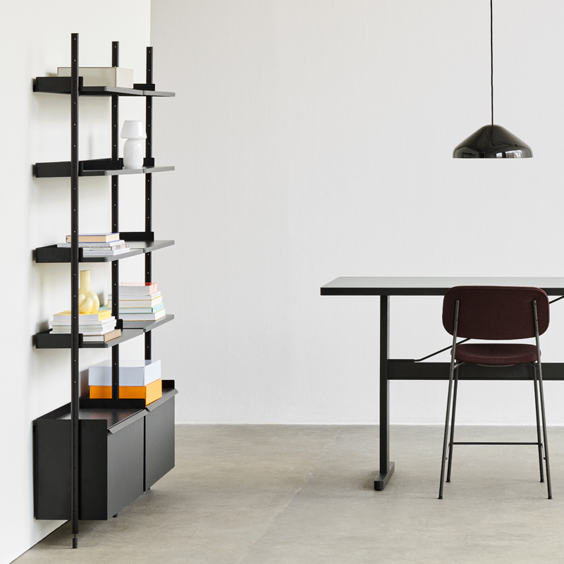 Etagère PIER SYSTEM 122 Noir/ aluminium HAY