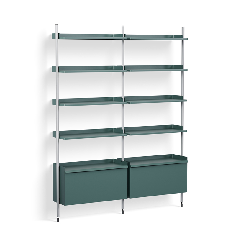 Etagère PIER SYSTEM 122 Bleu/ aluminium HAY