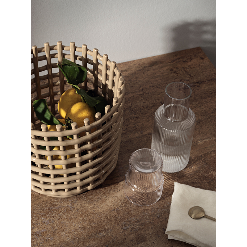 Carafe & verre Set de 4 verres RIPPLE Transparent FERM LIVING