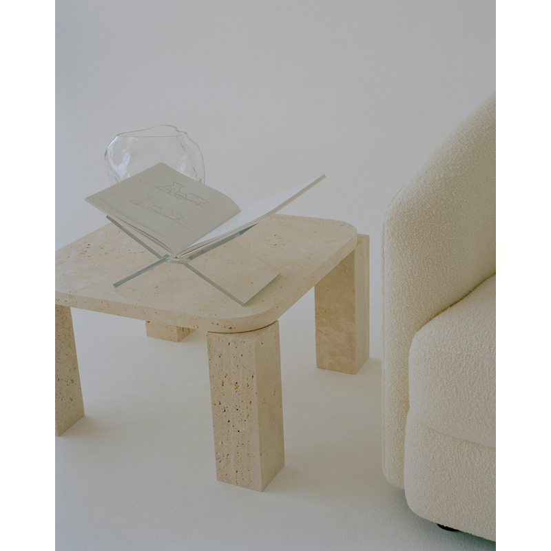Table basse ATLAS MARBRE 60x60 Travertin NEW WORKS