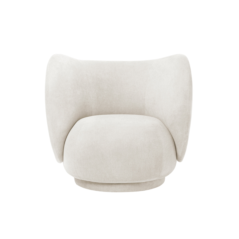 Fauteuil RICO Brossé Blanc cassé FERM LIVING