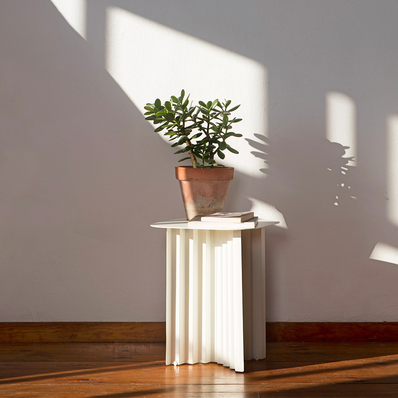 Table d'appoint guéridon PLEC small acier Blanc RS BARCELONA