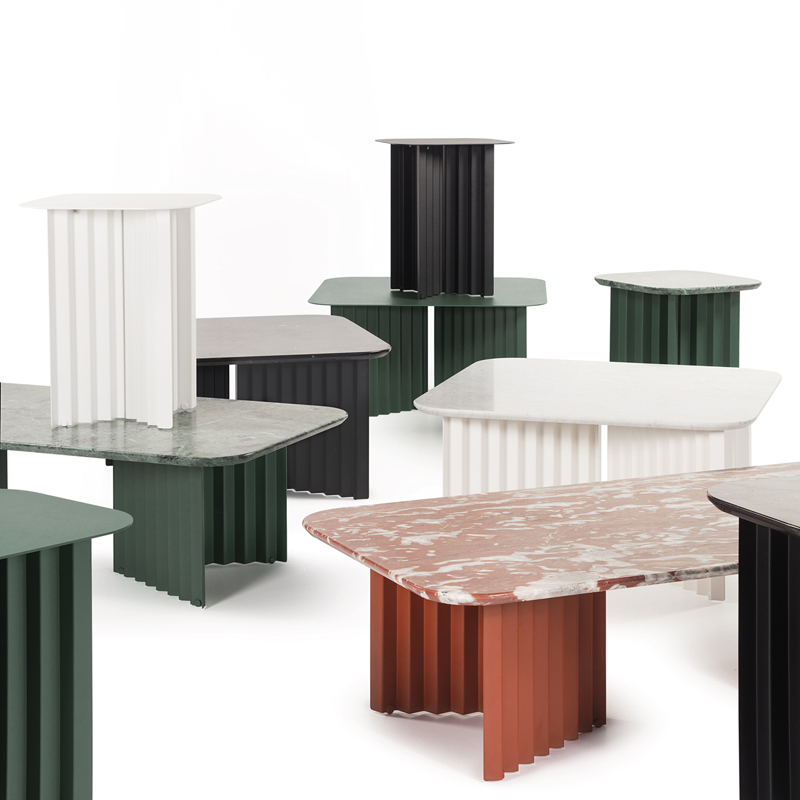 Table d'appoint guéridon PLEC small marbre Noir RS BARCELONA