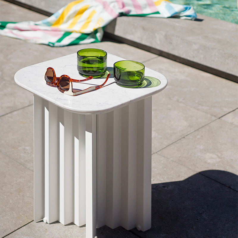 Table d'appoint guéridon PLEC small marbre Vert RS BARCELONA