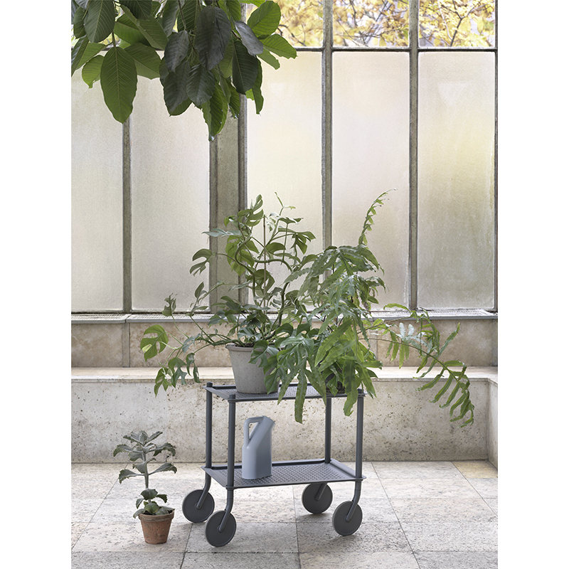 Desserte FLOW TROLLEY 2 niveaux Bleu-gris MUUTO