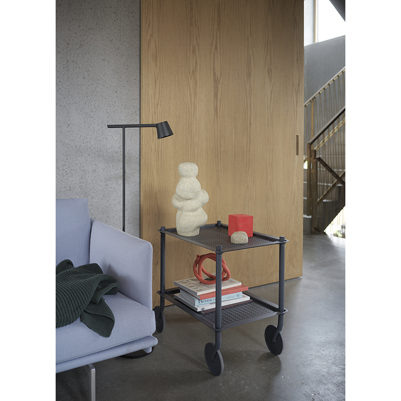 Desserte FLOW TROLLEY 2 niveaux Taupe MUUTO