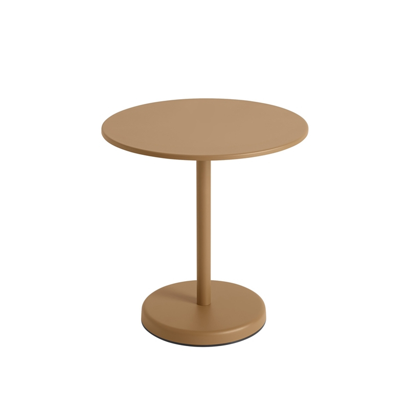 Table extérieur LINEAR STEEL CAFE Ø 70 Orange brulé MUUTO