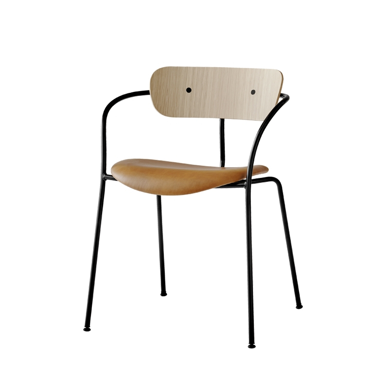 Chaise PAVILION AV4 cuir Cognac AND TRADITION