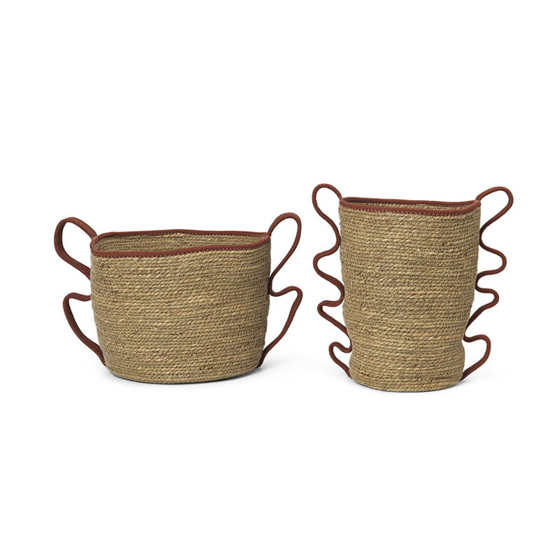 Set de 2 paniers VERSO Brique