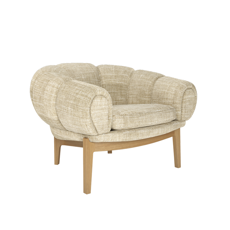 Fauteuil CROISSANT Tissu Smilla 002 GUBI