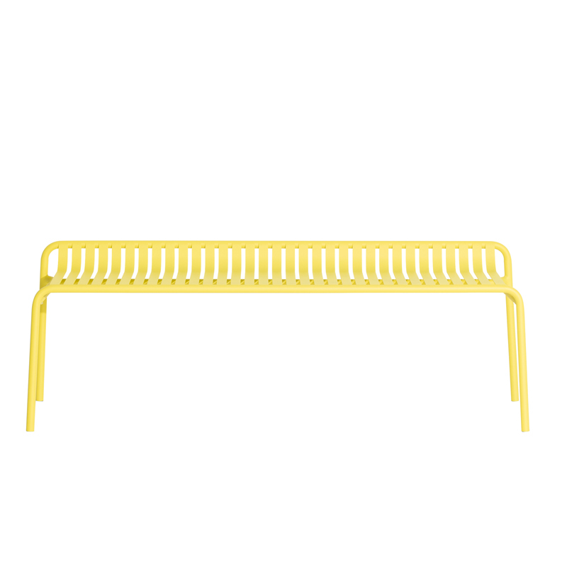 Banc extérieur WEEK-END sans dossier Jaune PETITE FRITURE