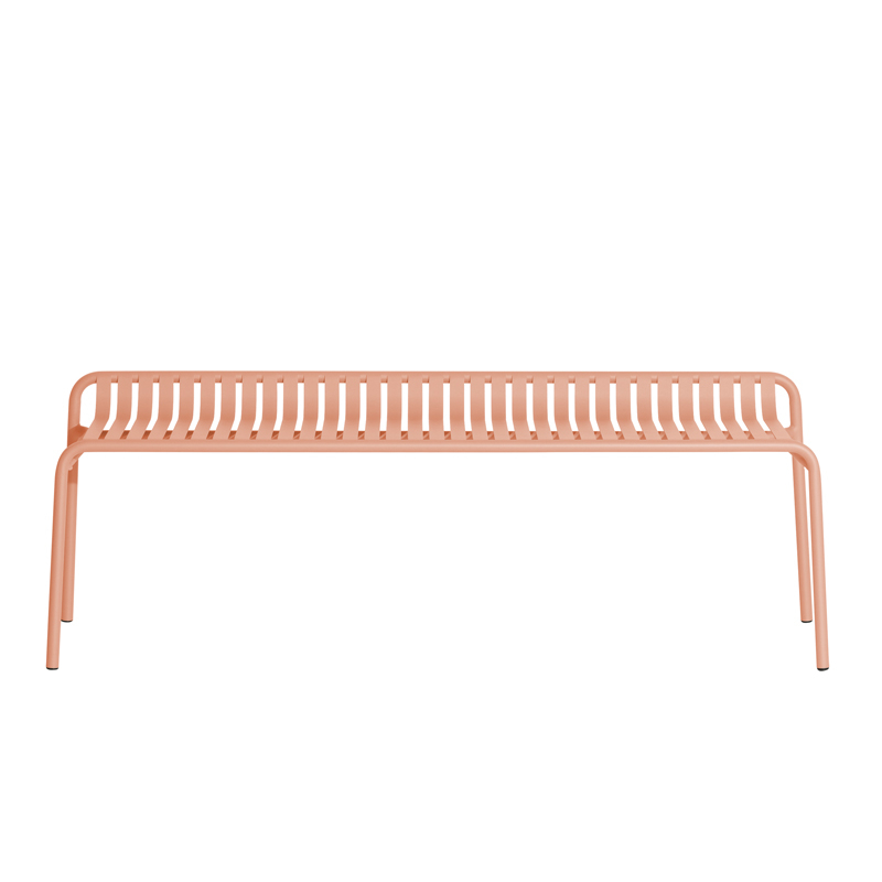 Banc extérieur WEEK-END sans dossier Rose PETITE FRITURE