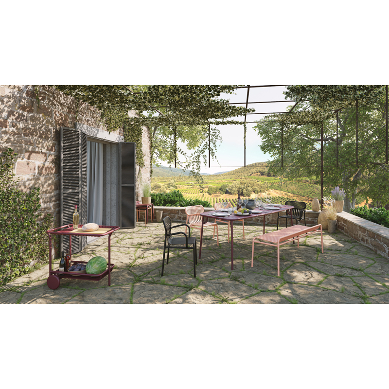 Banc extérieur WEEK-END sans dossier Bleu océan PETITE FRITURE