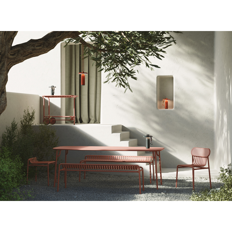 Banc extérieur WEEK-END sans dossier Bleu océan PETITE FRITURE