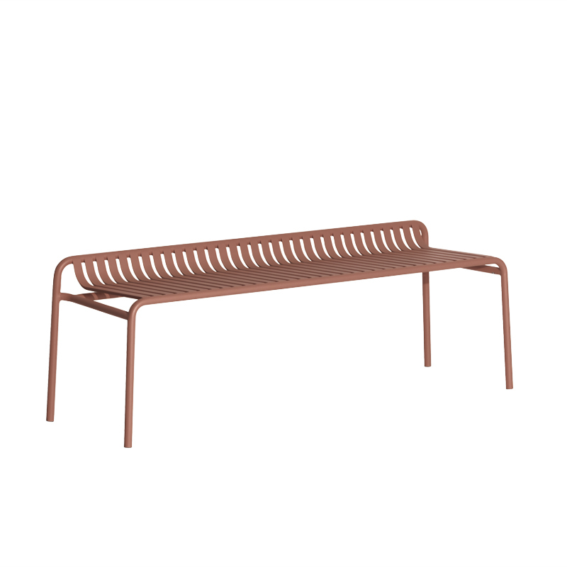 Banc extérieur WEEK-END sans dossier Terracotta PETITE FRITURE