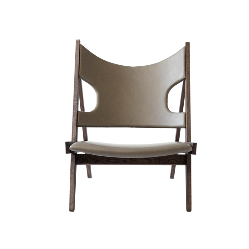 Fauteuil KNITTING CHAIR Cuir Dakar 0311/ chêne foncé AUDO COPENHAGEN
