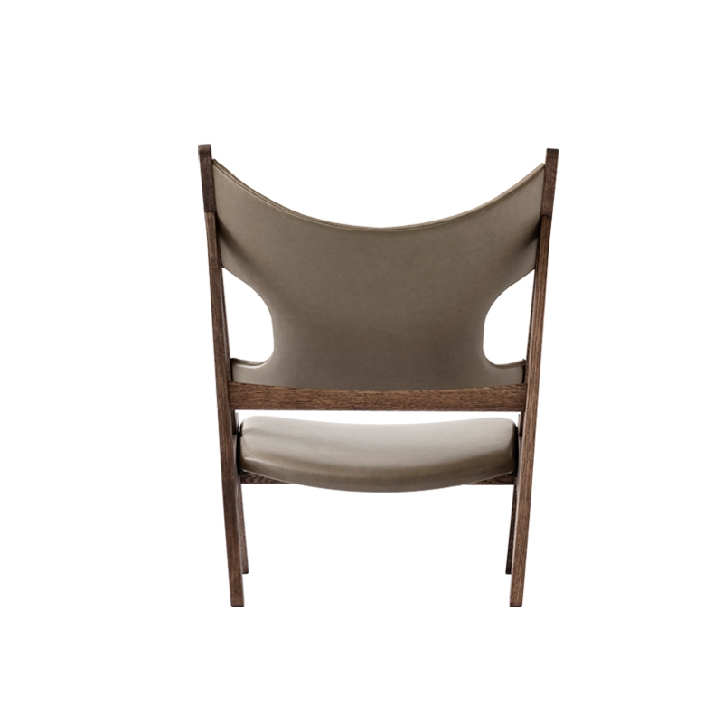 Fauteuil KNITTING CHAIR Cuir Dakar 0311/ chêne foncé AUDO COPENHAGEN