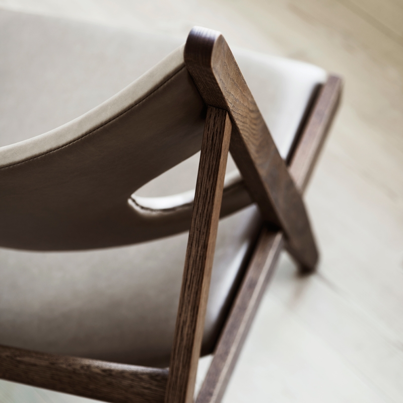 Fauteuil KNITTING CHAIR Cuir Dakar 0311/ chêne foncé AUDO COPENHAGEN