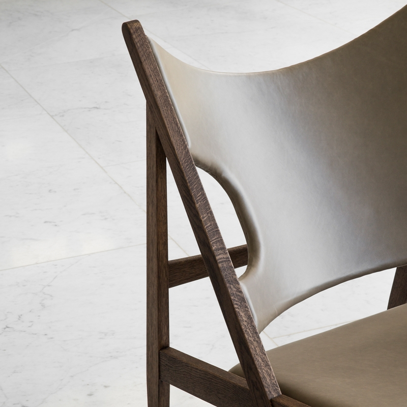 Fauteuil KNITTING CHAIR Cuir Dakar 0311/ chêne foncé AUDO COPENHAGEN