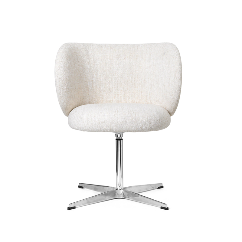 Chaise RICO Pivotant Bouclé Blanc cassé FERM LIVING