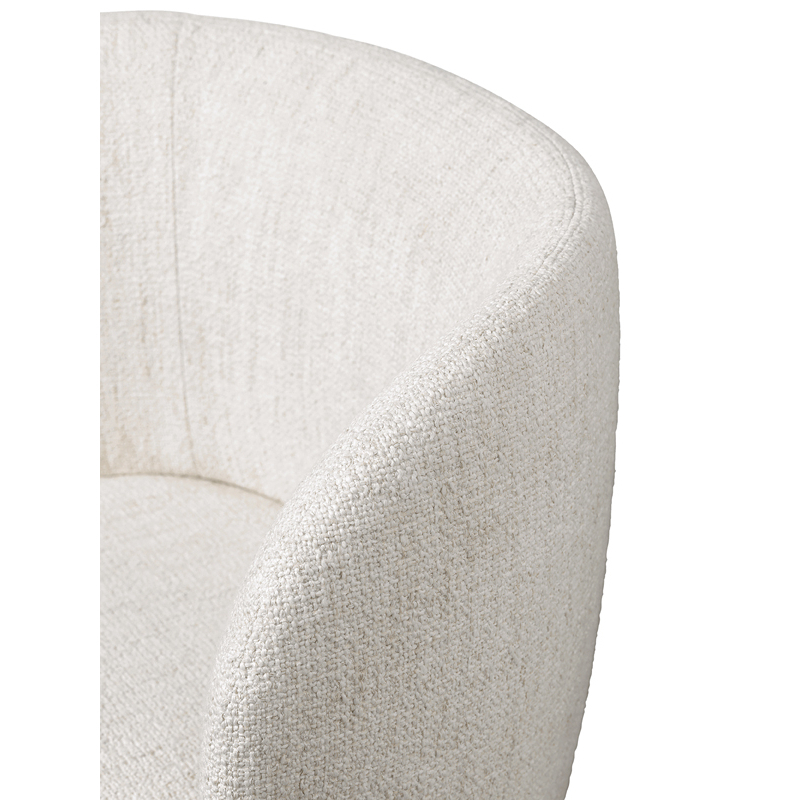 Chaise RICO Pivotant Bouclé Blanc cassé FERM LIVING