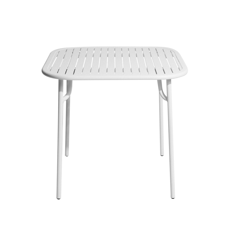 Table extérieur WEEK-END 85x85 Blanc PETITE FRITURE