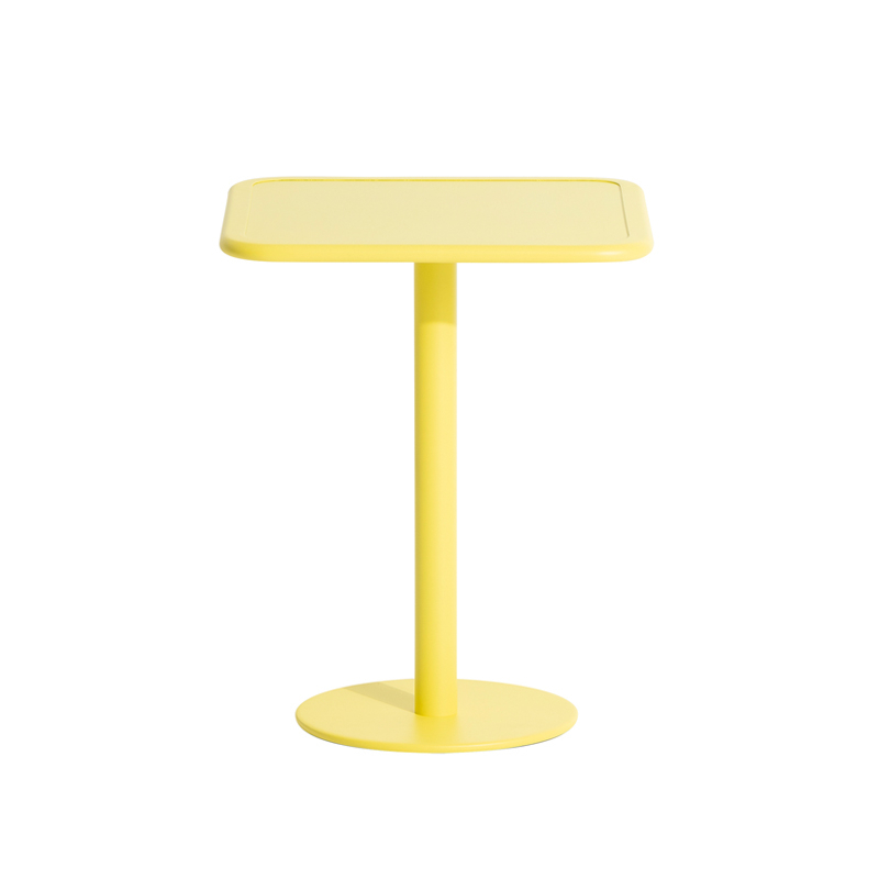 Table extérieur WEEK-END carrée Jaune PETITE FRITURE