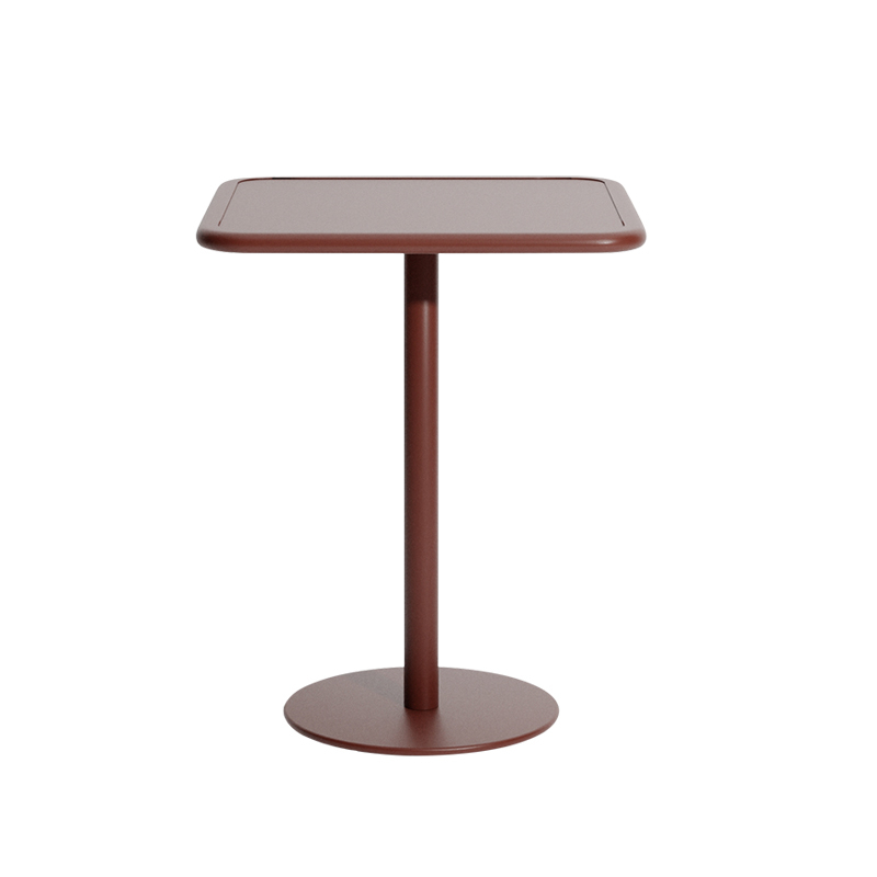 Table extérieur WEEK-END carrée Rouge brun PETITE FRITURE