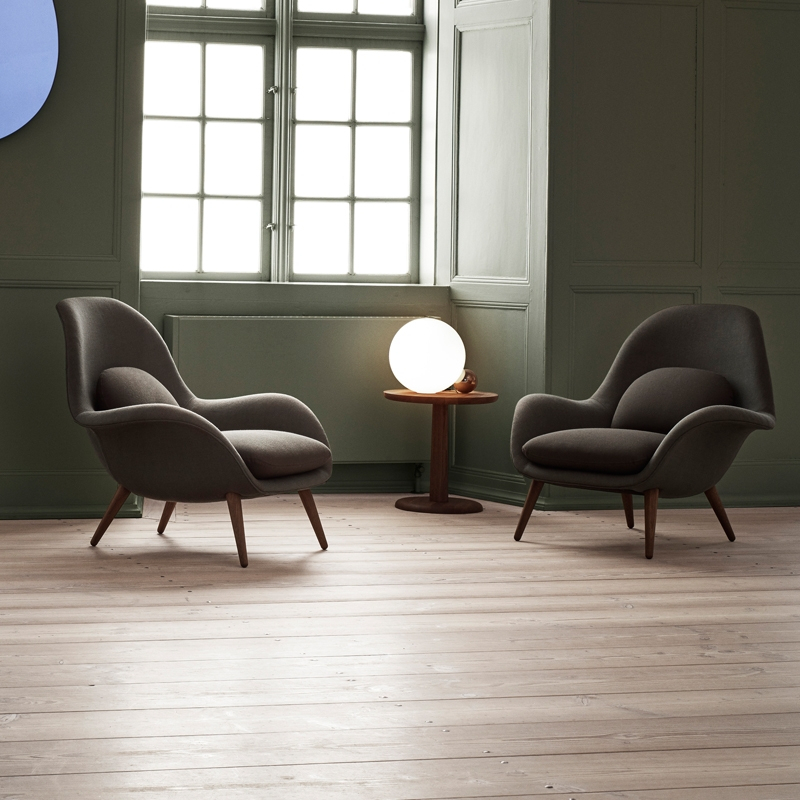 Fauteuil SWOON LOUNGE Gris 130 FREDERICIA