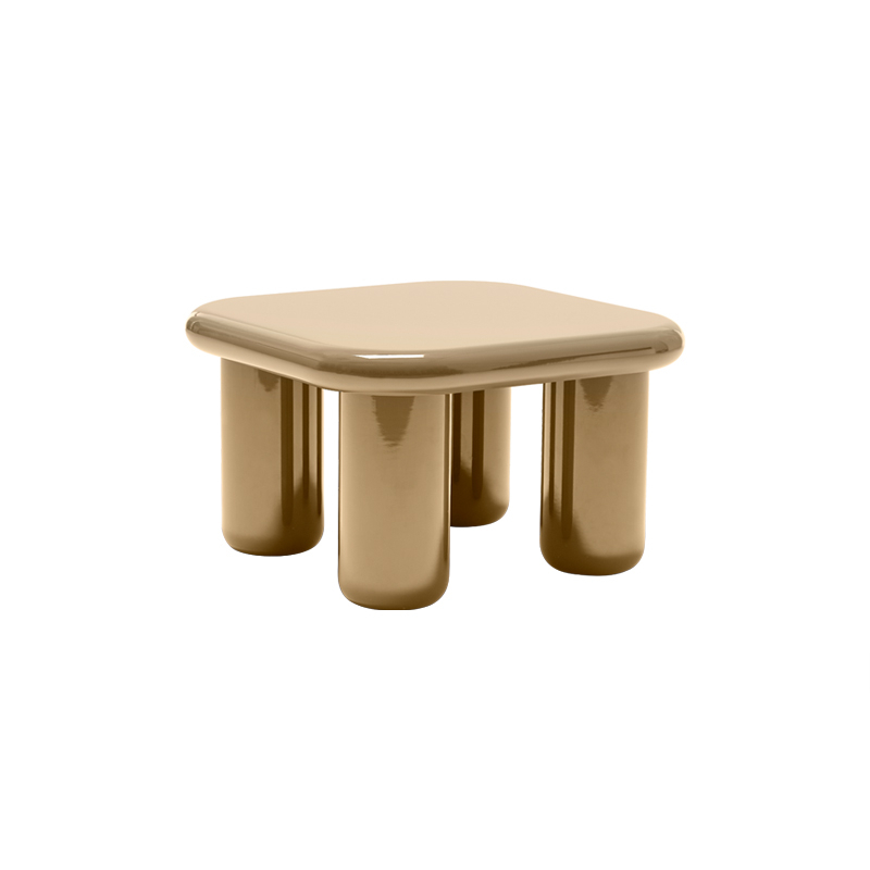 Table basse BILBAO 85x85 Beige laqué brillant MOGG