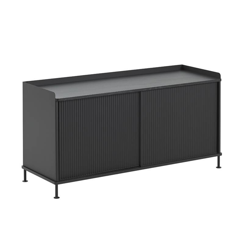 Meuble de rangement ENFOLD Buffet L 124 Noir MUUTO