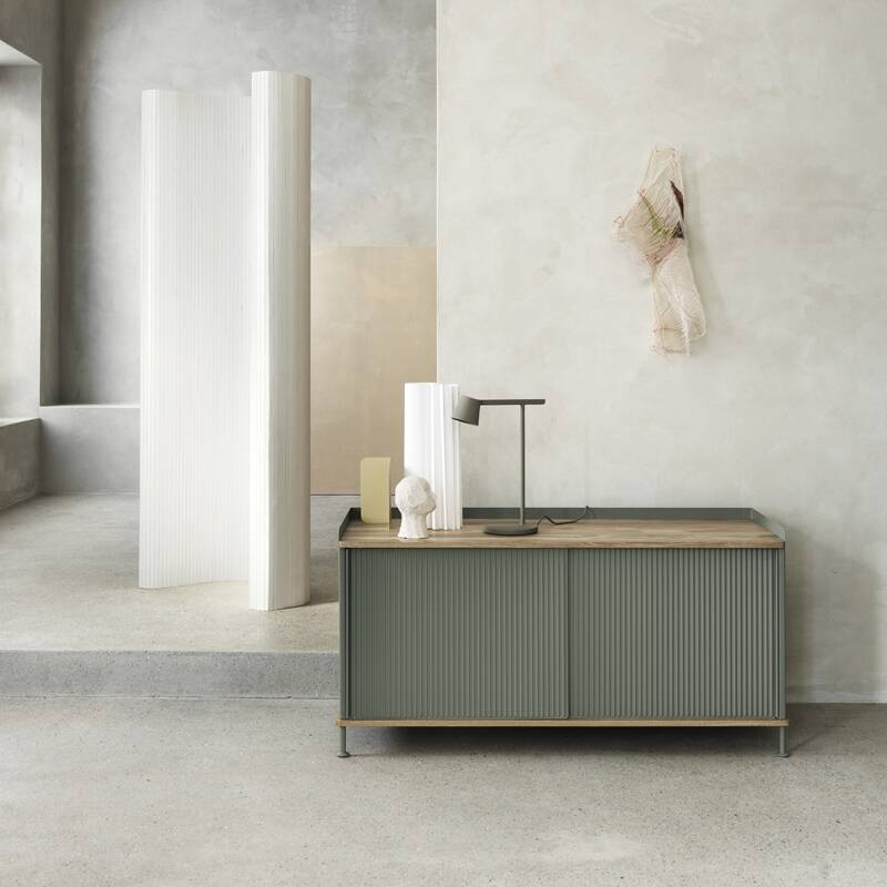 Meuble de rangement ENFOLD Buffet L 124 Noir MUUTO