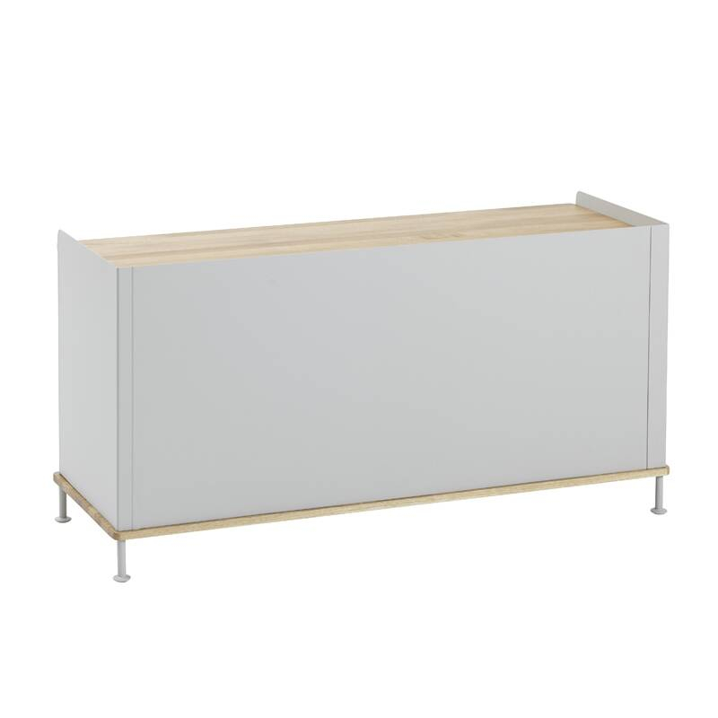 Meuble de rangement ENFOLD Buffet L 124 Chêne/ gris MUUTO
