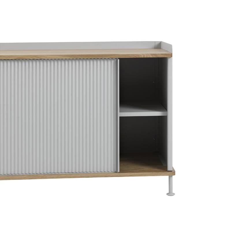 Meuble de rangement ENFOLD Buffet L 124 Chêne/ gris MUUTO