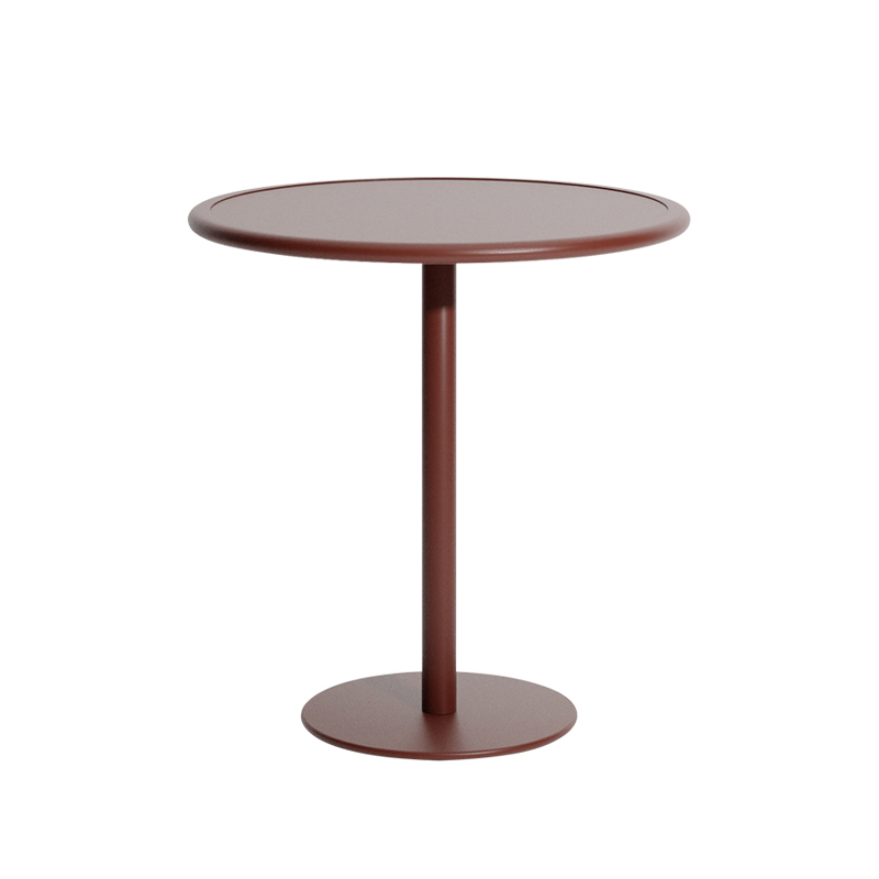 Table extérieur WEEK-END ronde Rouge brun PETITE FRITURE