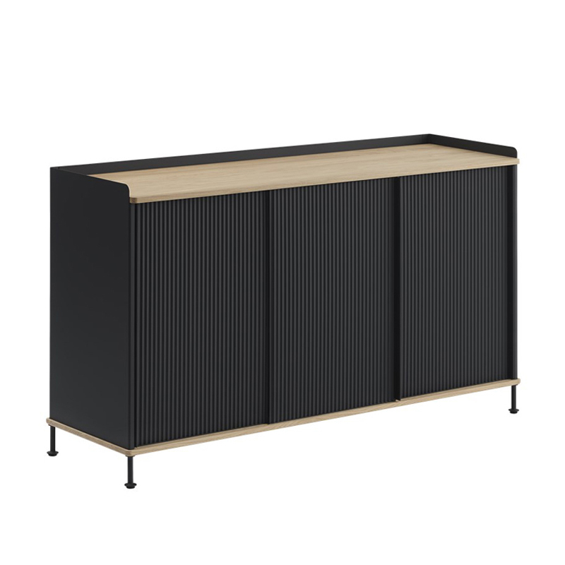 Meuble de rangement ENFOLD Buffet L 148 Chêne/ noir MUUTO