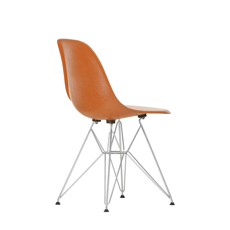 Chaise EAMES FIBERGLASS CHAIR DSR Rouge orange Eames VITRA