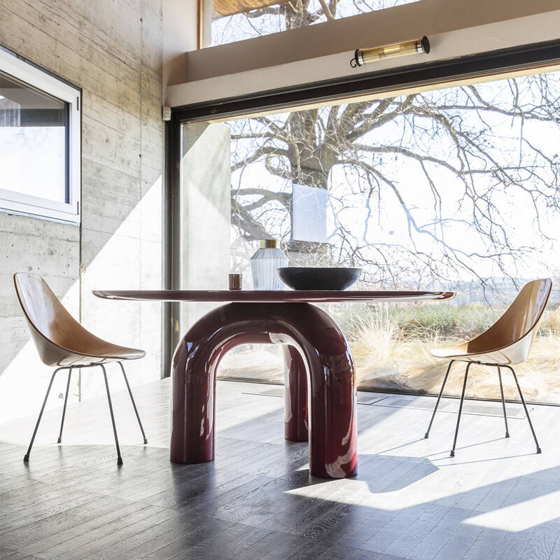 Table ELEPHANTE Ronde Blanc texturé MOGG