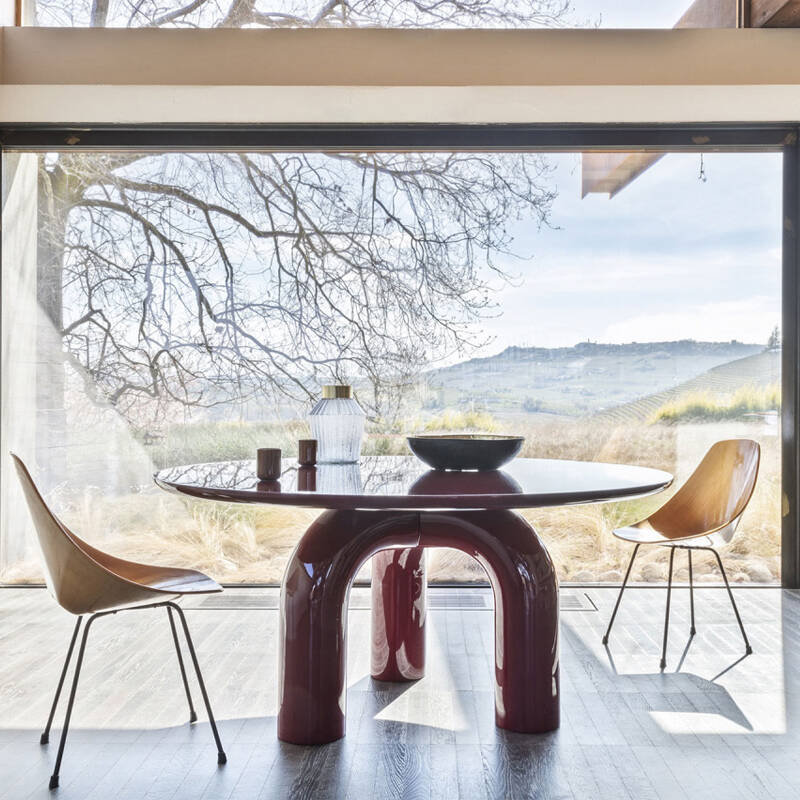 Table ELEPHANTE Ronde Blanc texturé MOGG