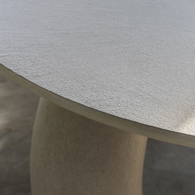 Table ELEPHANTE Ronde Blanc texturé MOGG
