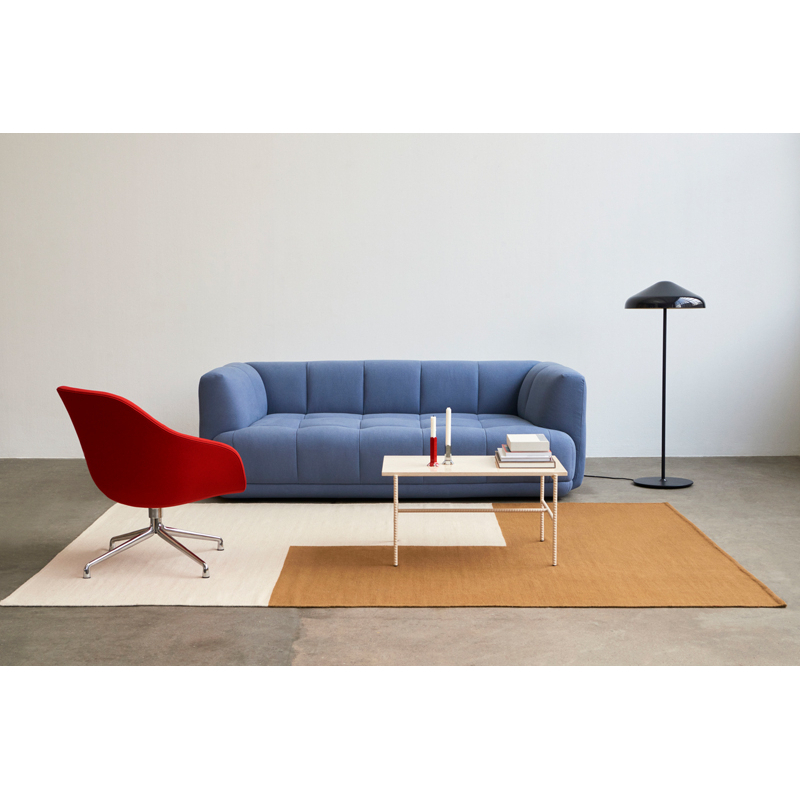 Table basse REBAR 80x49 Marbre gris/ gris HAY