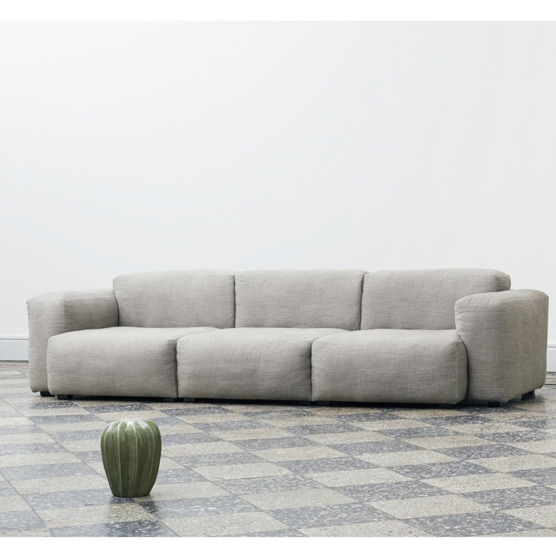 Canapé MAGS SOFT LOW 3 places wide Gris 126 HAY