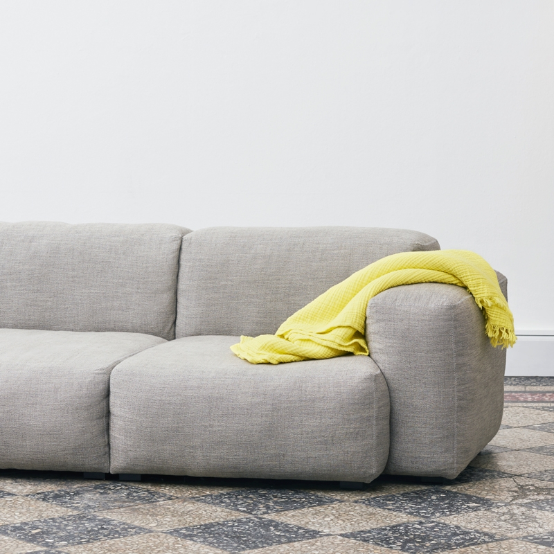 Canapé MAGS SOFT LOW 3 places wide Gris 126 HAY