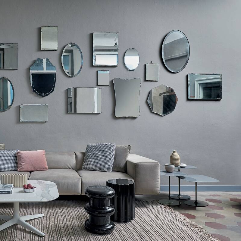Table d'appoint guéridon THIERRY H 50 Gris KARTELL