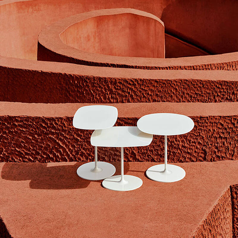 Table d'appoint guéridon THIERRY H 50 Blanc KARTELL